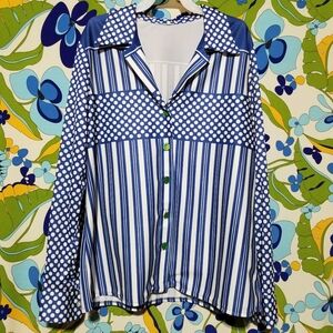 '60s mod large blouse